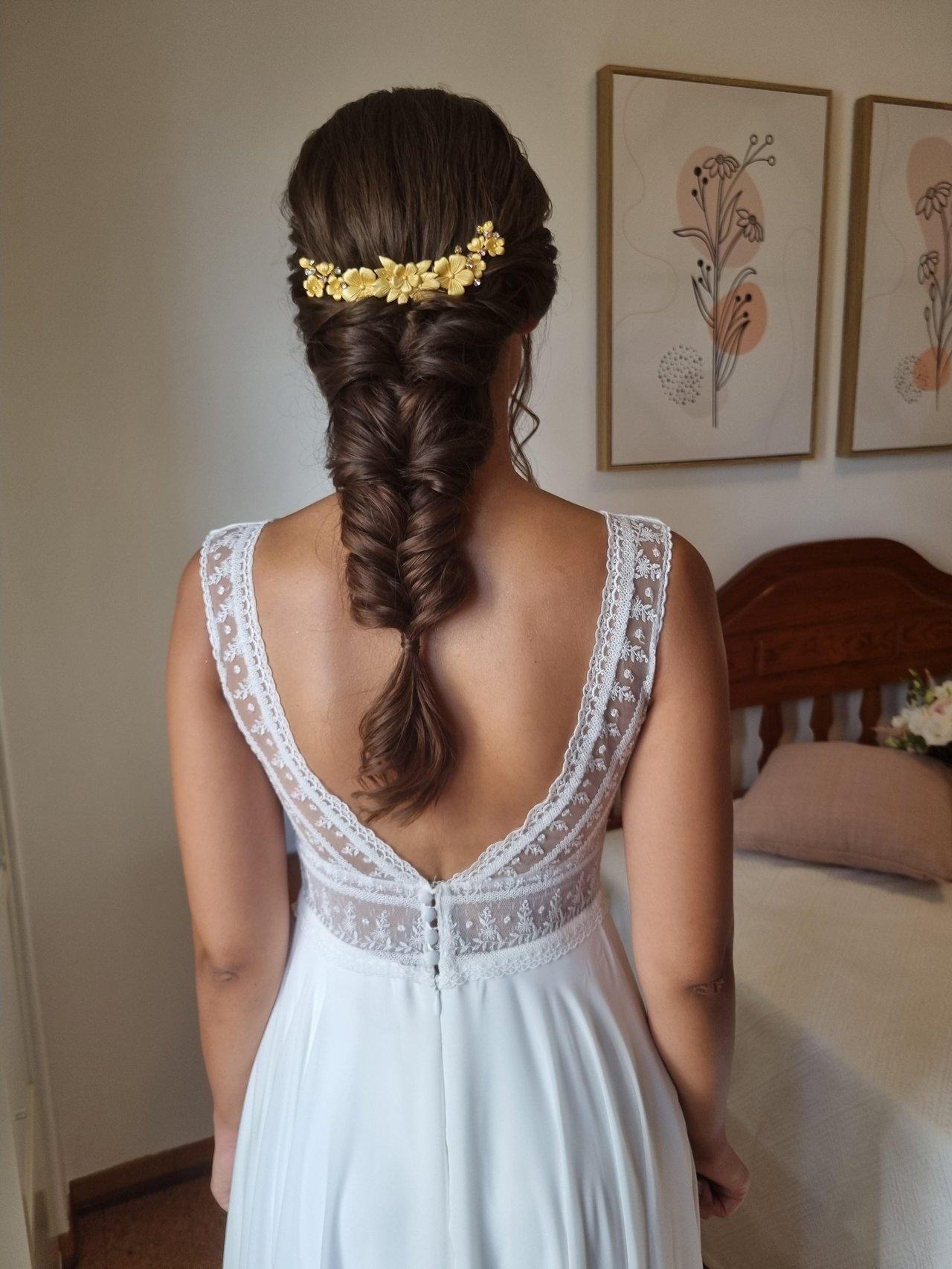 Penteado de noiva com trança