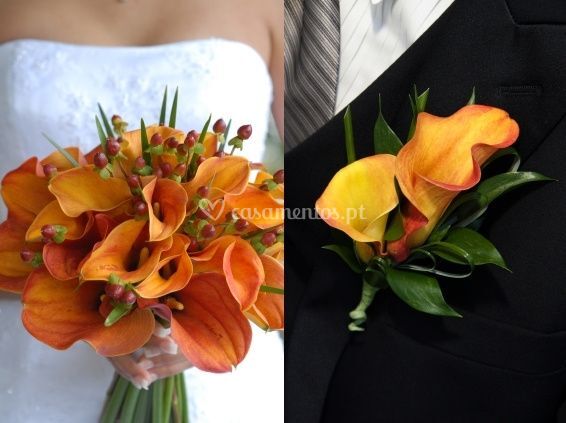 Ramo de noiva e boutonier