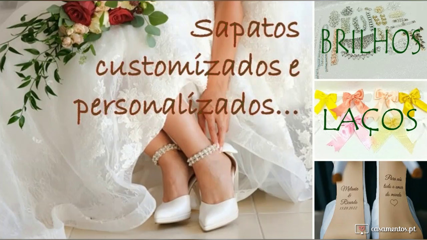 Sapatos de noiva customizados e personalizados