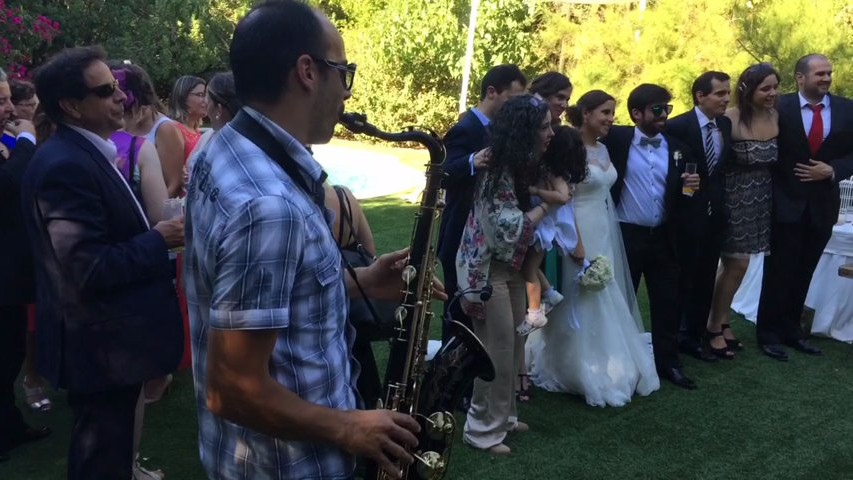 Receção com Joaquim Pequicho. Saxofonista de Besax