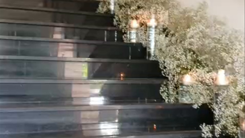 Escadaria com velas