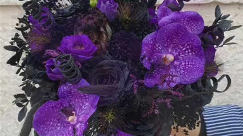Video decoração e bouquet negro