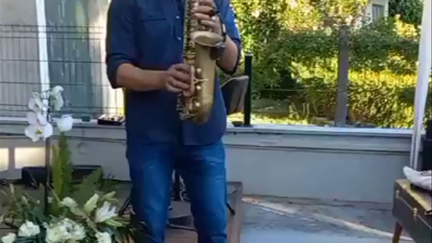 Saxofonista Daniel Abrantes 