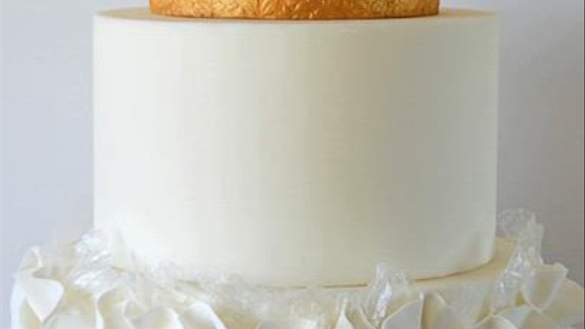 Making of de um bolo de casamento
