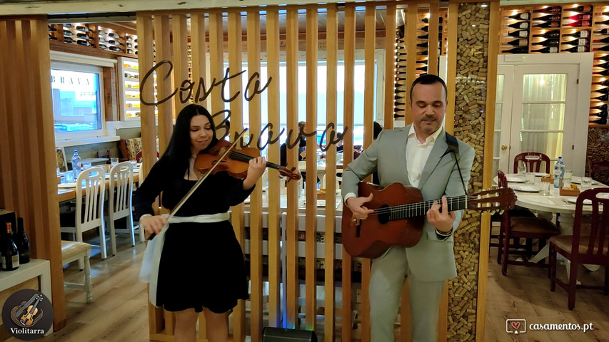 Medley bossa nova; violino, guitarra e voz