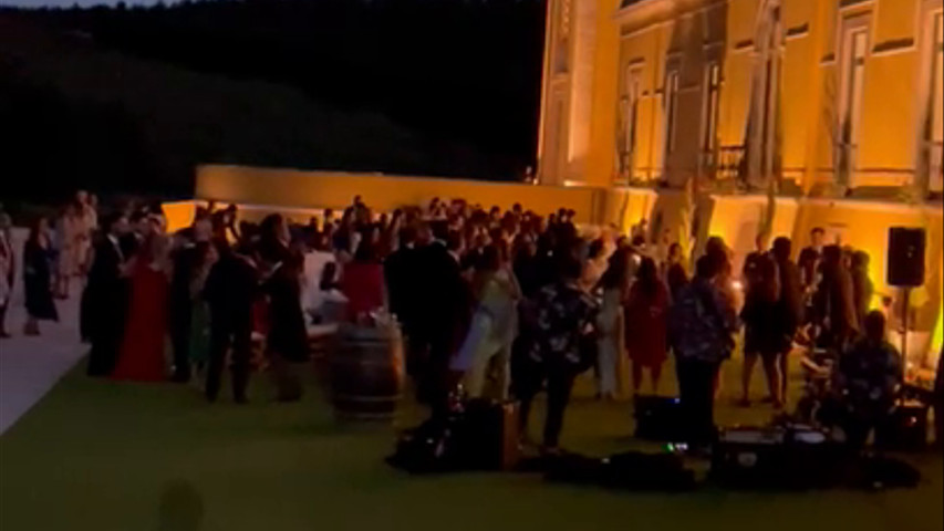 Welcome drink com banda musical