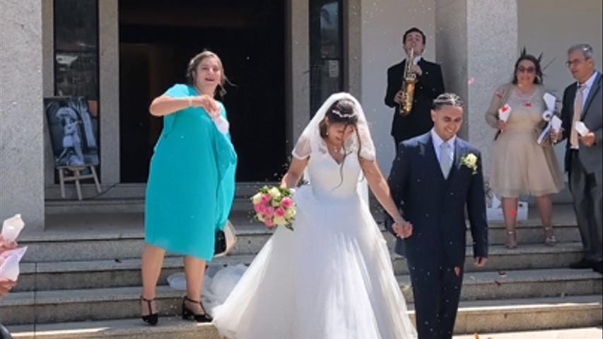 Saída da cerimónia