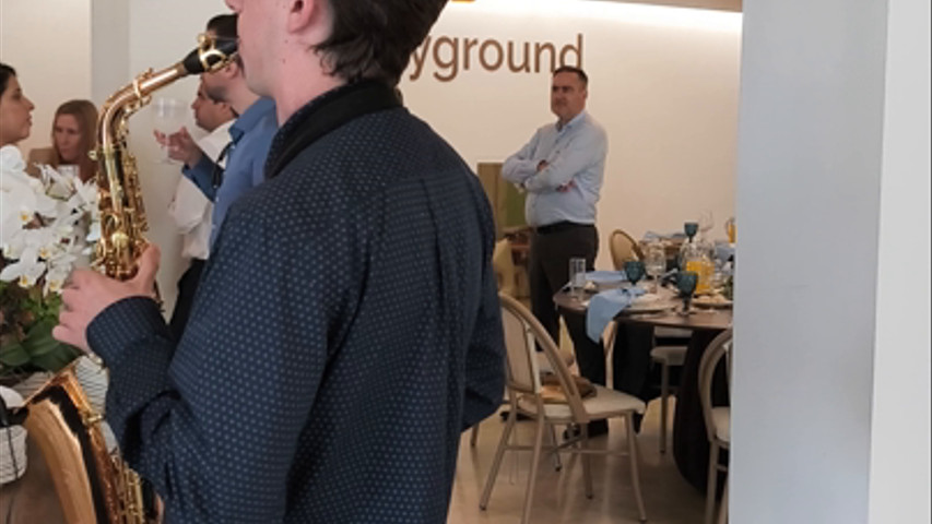 Receção aos convidados num batizado