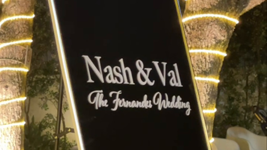 Casamento Welcome Mirror Nash & Val 