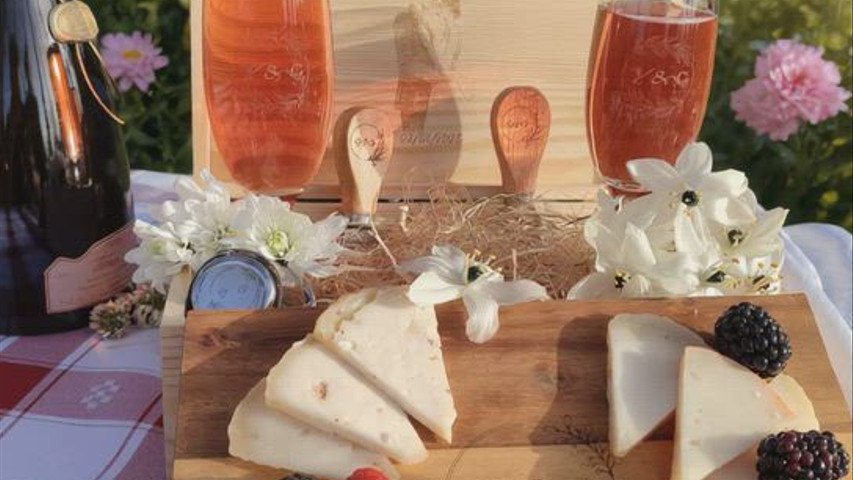 Kit de vinho ou champanhe gravado pessoalmente