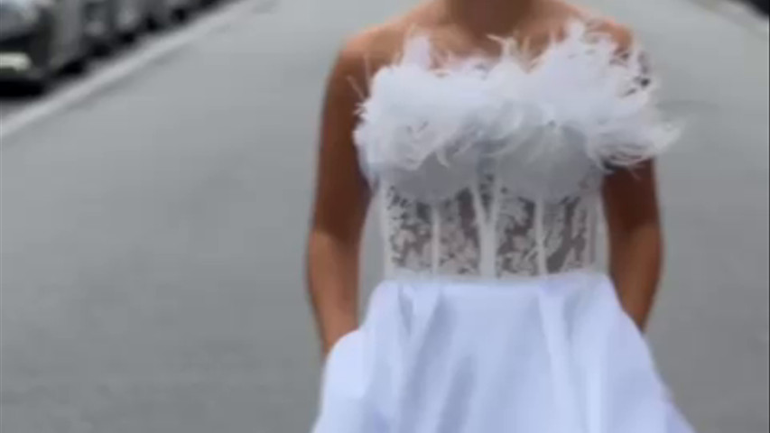 Vestido de noiva abertura do Baile 