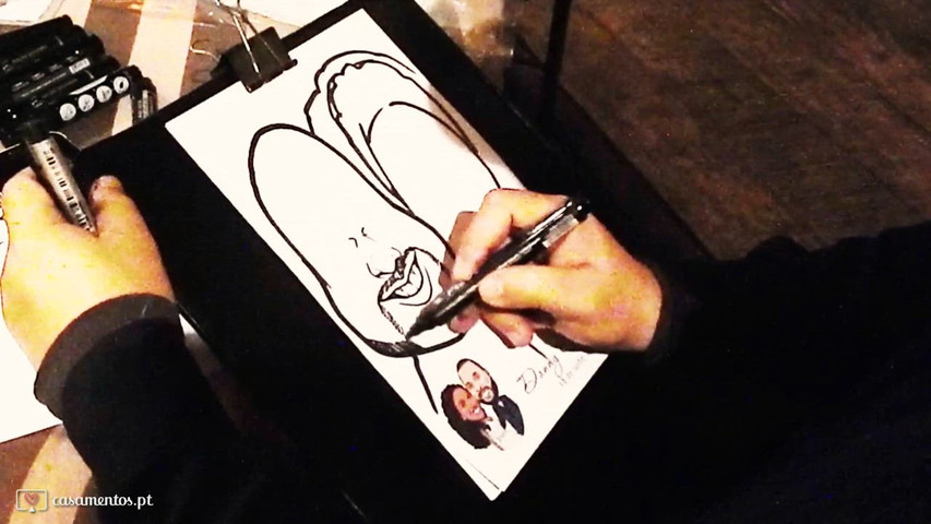 Caricatura ao Vivo em Casamento