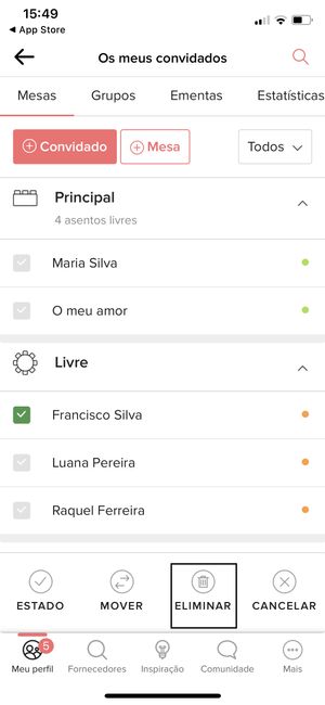 Como fazer a lista de convidados pela APP? 4