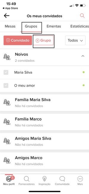 Como fazer a lista de convidados pela APP? 5