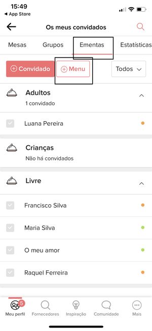 Como fazer a lista de convidados pela APP? 7