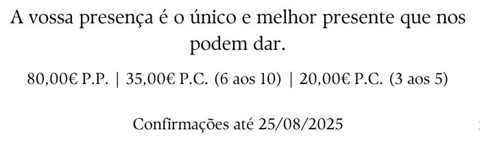 Casamento cada um paga o seu 1