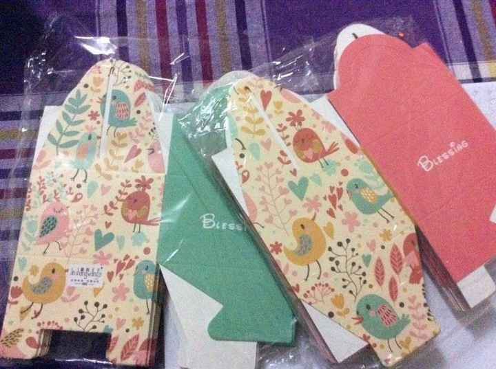Caixinhas para lembrança de crianças, verde meninos e rosa meninas