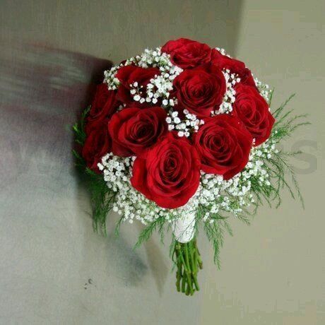 Ramo de noiva em tons de vermelho e branco. - 6