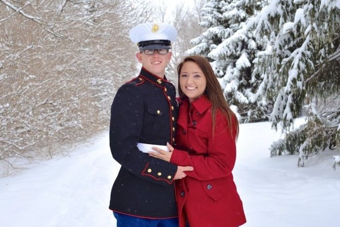 Pedido de casamento na neve