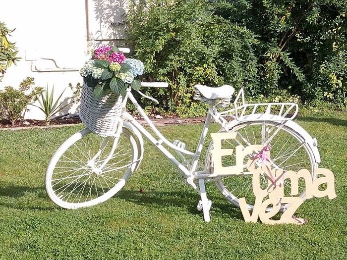 A bicicleta - decoração no jardim