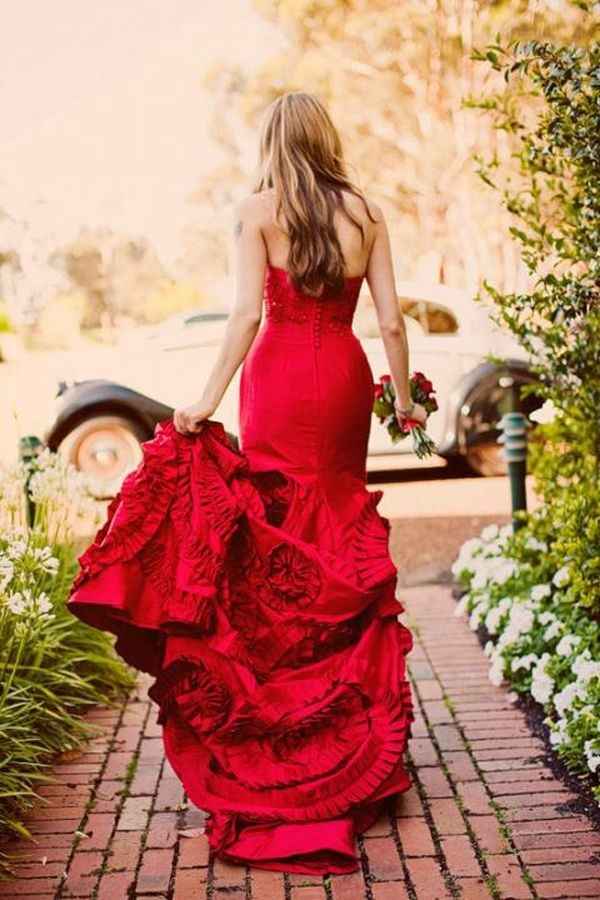 Vestidos de noiva - vermelhos