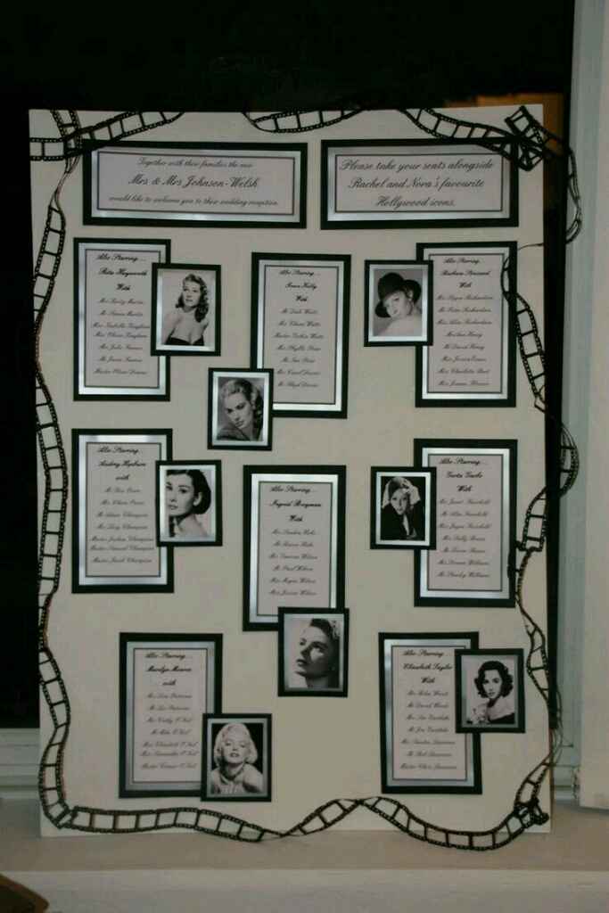 Ideia para cartaz e marcadores de mesa com tema cinema - 3
