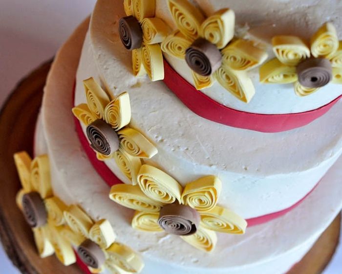 bolo noivos quilling