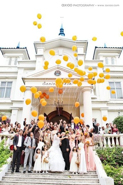 Utilização de balões na decoração do casamento