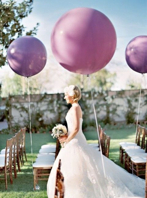 Utilização de balões na decoração do casamento