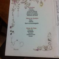 menu mesa convidados