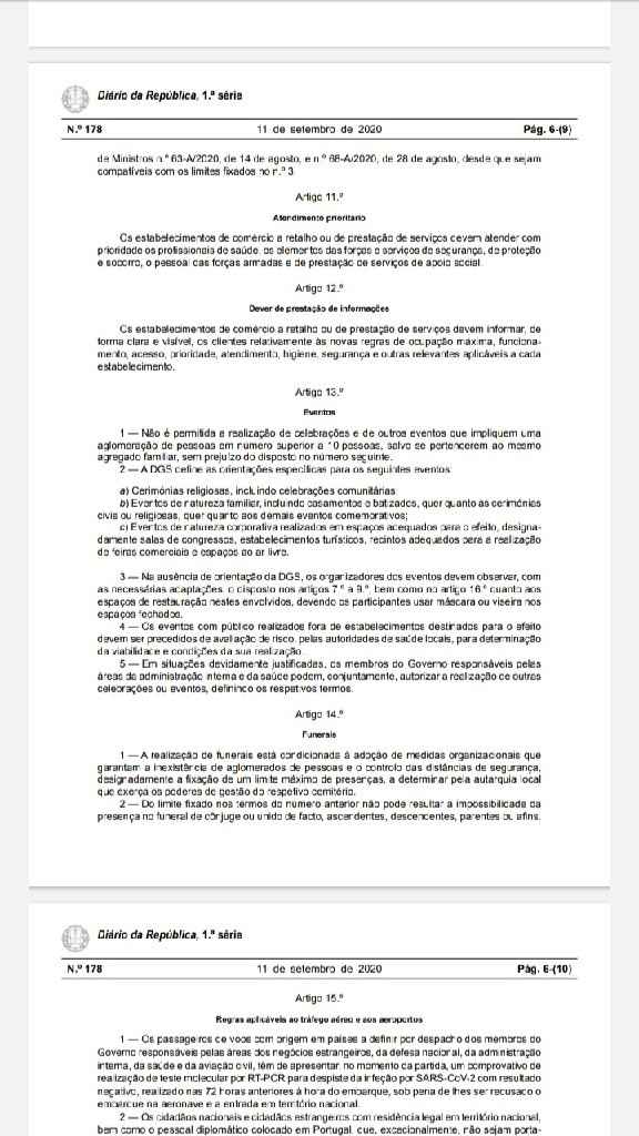 Resolução do Conselho de Ministros, Setembro - 1