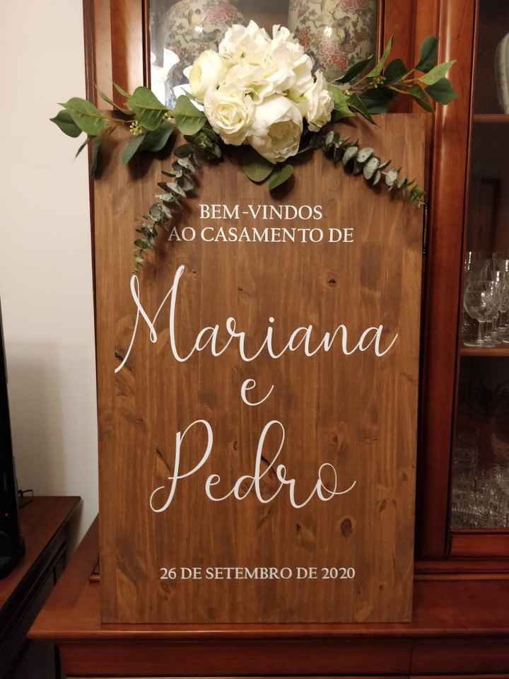 Placa de boas vindas, seating plan e algumas "surpresas" - 1