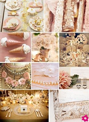 Tema de duas cores...Rosa e dourado.