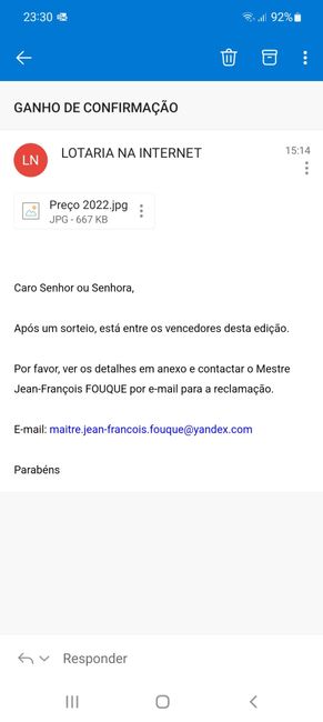 Email de sorteio 1