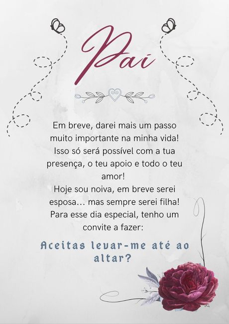 Carta/convite para o pai 👨‍👧💗 3