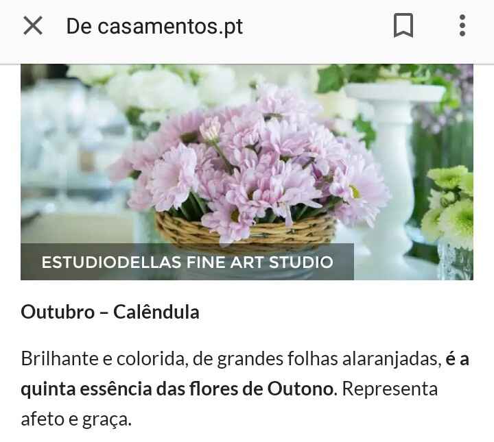 Que flores estão em época em outubro? - 1