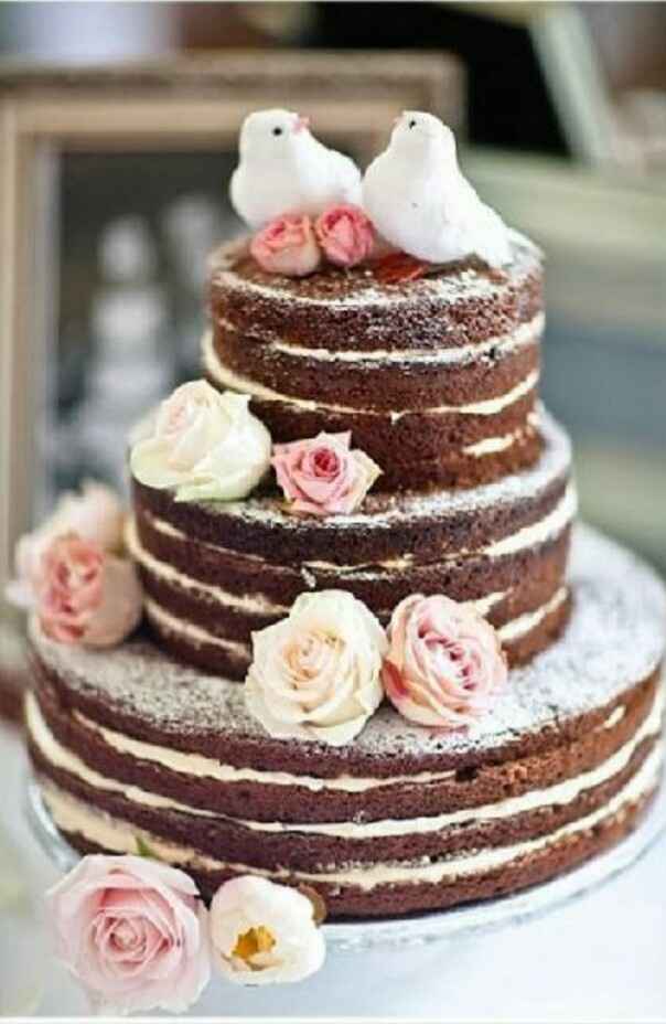 Naked Cake em tons rosa - 2