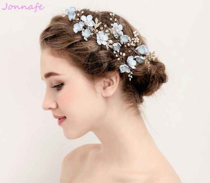 Acessórios para cabelo azul - mês abril - 4