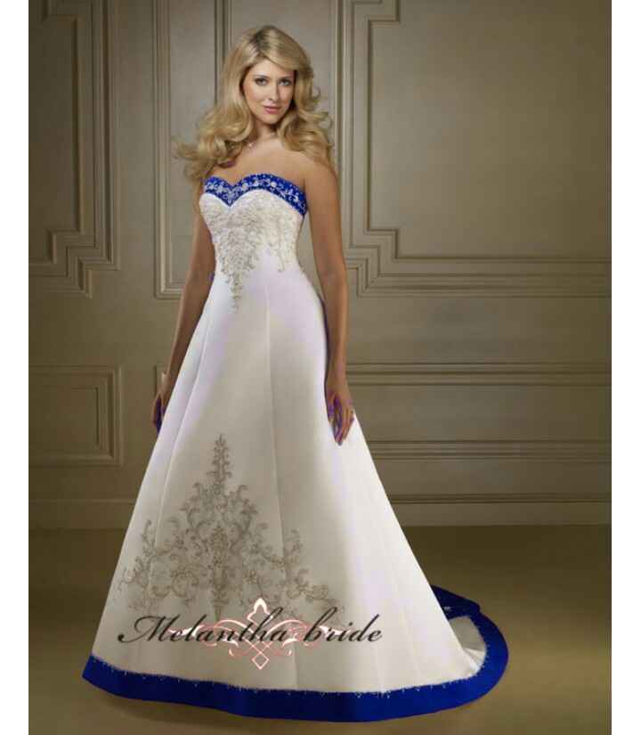 Mês de abril - Vestidos de noiva com promenores azuis - 2