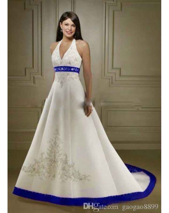 Mês de abril - Vestidos de noiva com promenores azuis - 3