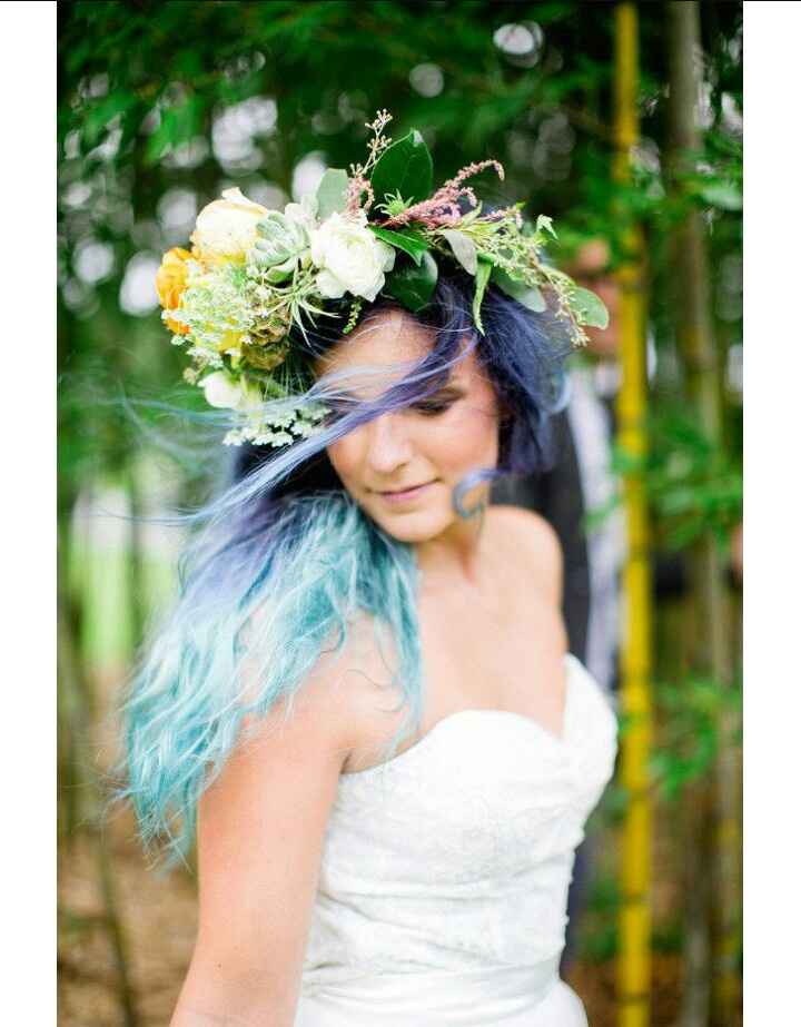 Mês de abril - fotos de noiva com o cabelo azul - 7