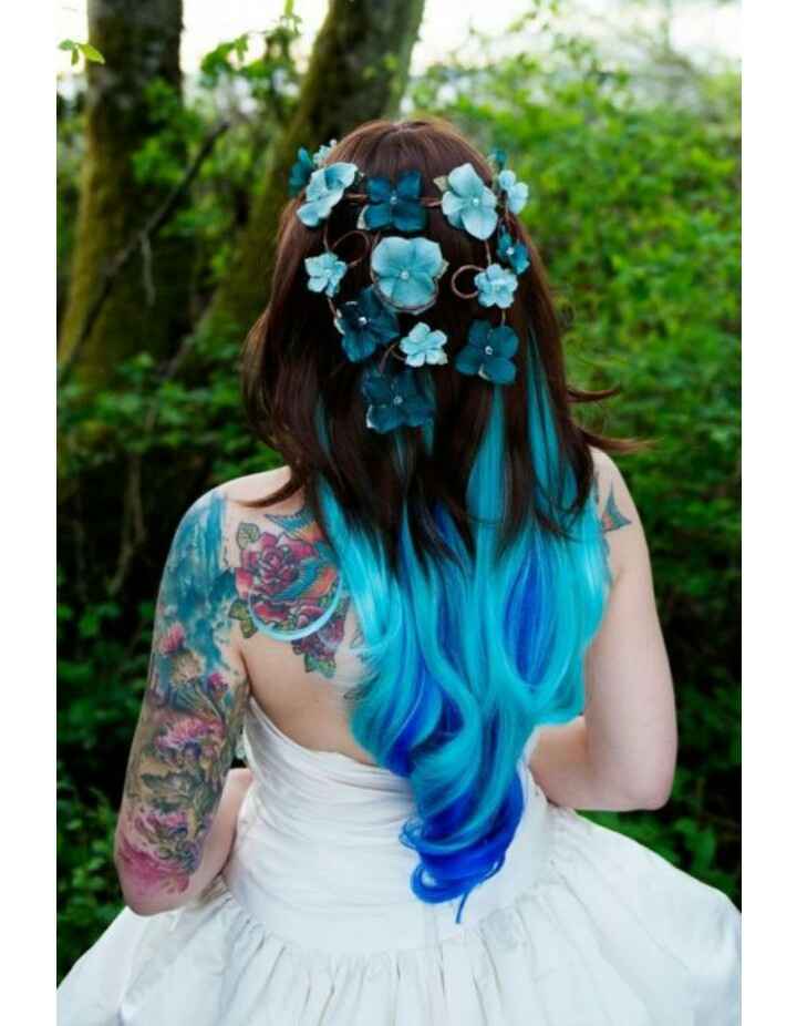 Mês de abril - fotos de noiva com o cabelo azul - 9