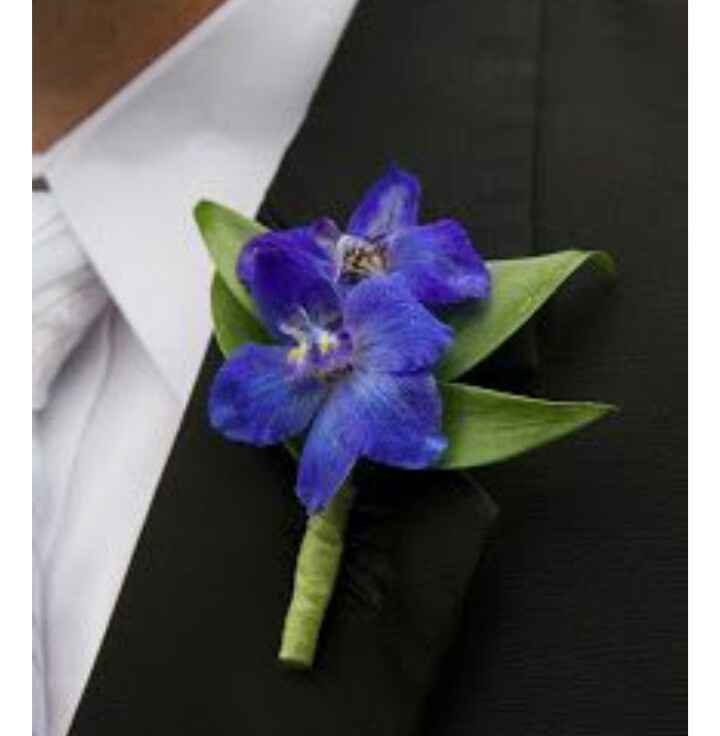 Mês de abril - flor para o noivo em azul - 2