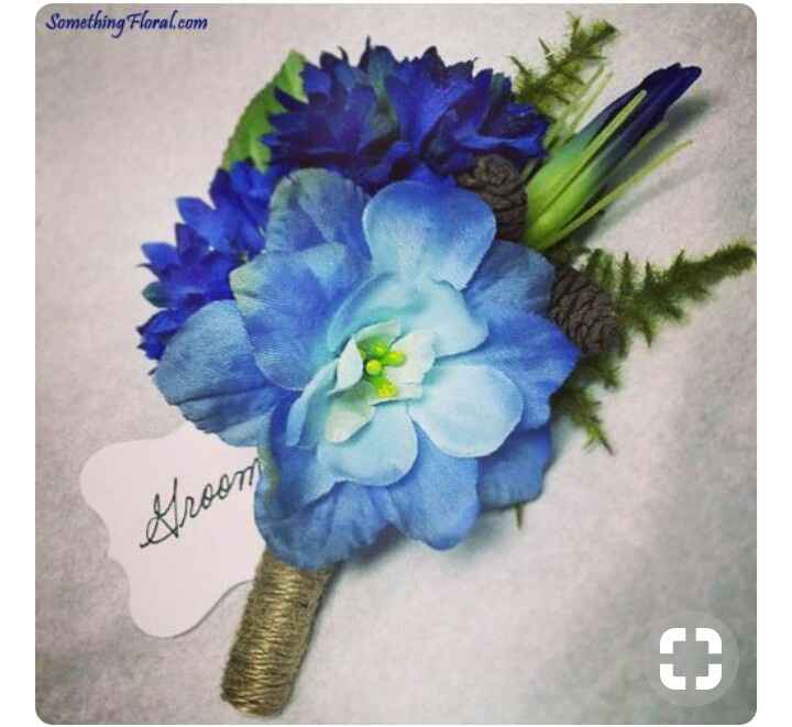 Mês de abril - flor para o noivo em azul - 3