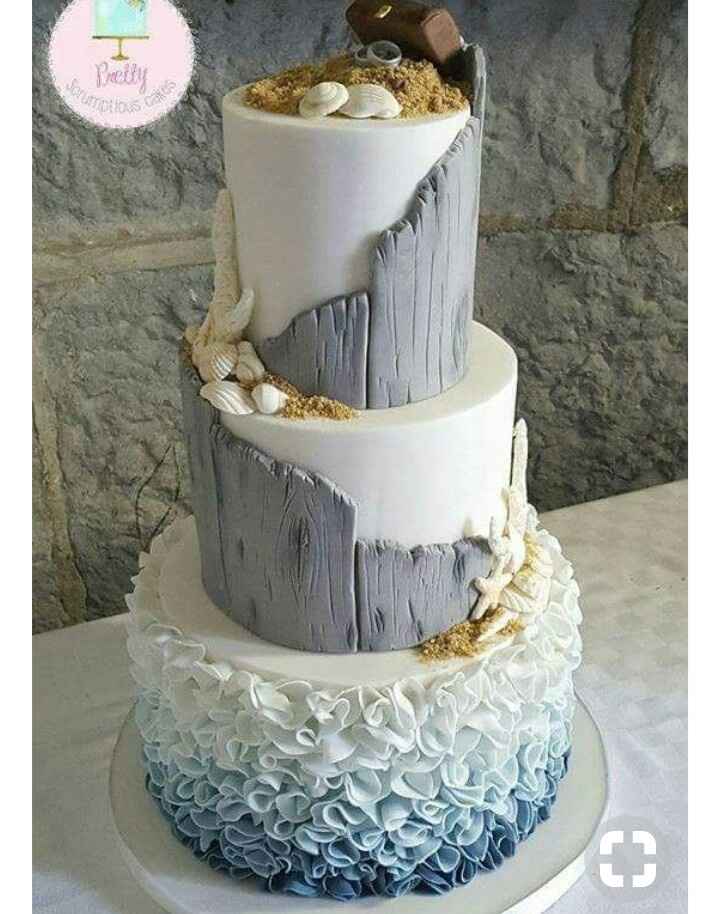 Mês de abril - bolos tema praia em azul - 1