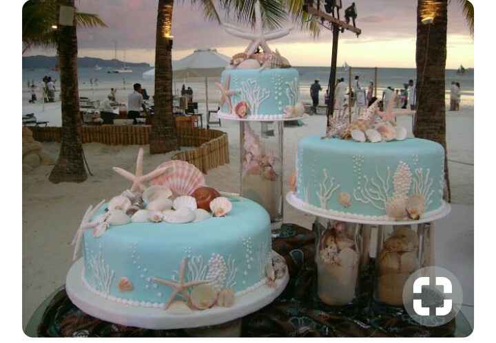 Mês de abril - bolos tema praia em azul - 10