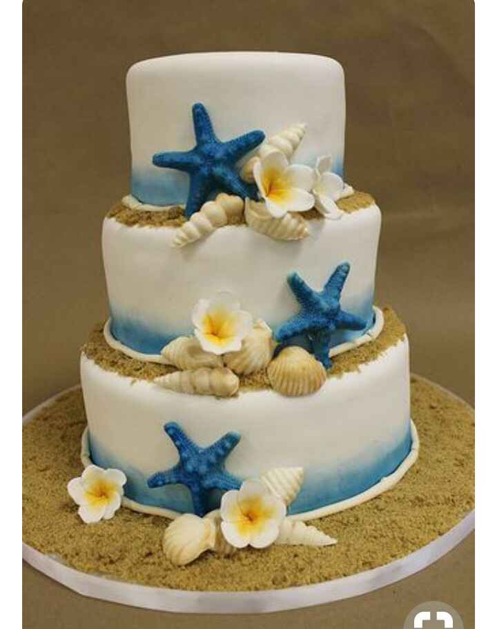 Mês de abril - bolos tema praia em azul - 12