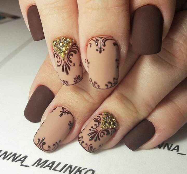 9 inspirações para unhas em castanho - 4