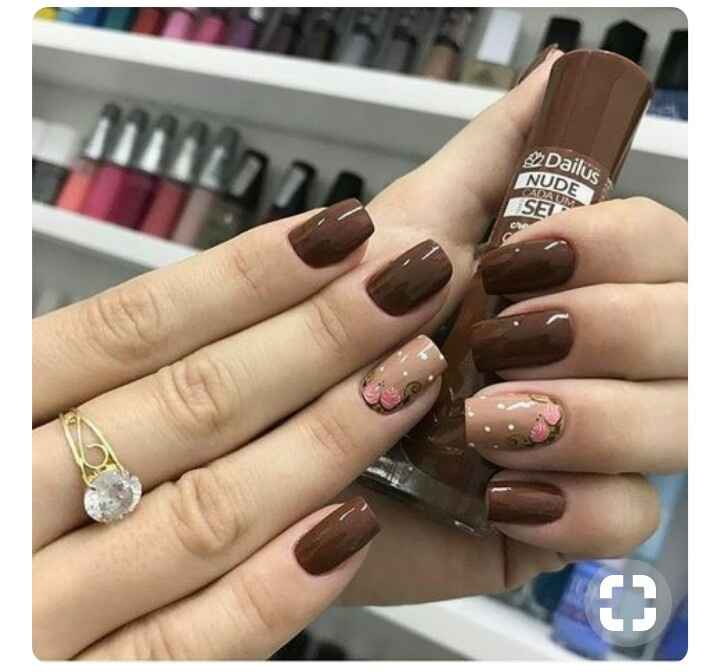 9 inspirações para unhas em castanho - 7