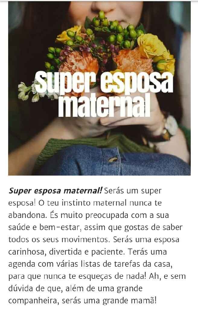Descobre que tipo de esposa serás...RESULTADO - 1